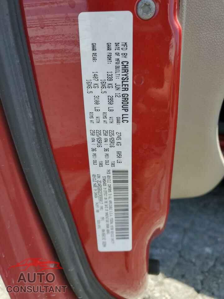 DODGE CARAVAN 2012 - 2C4RDGBG2CR399017
