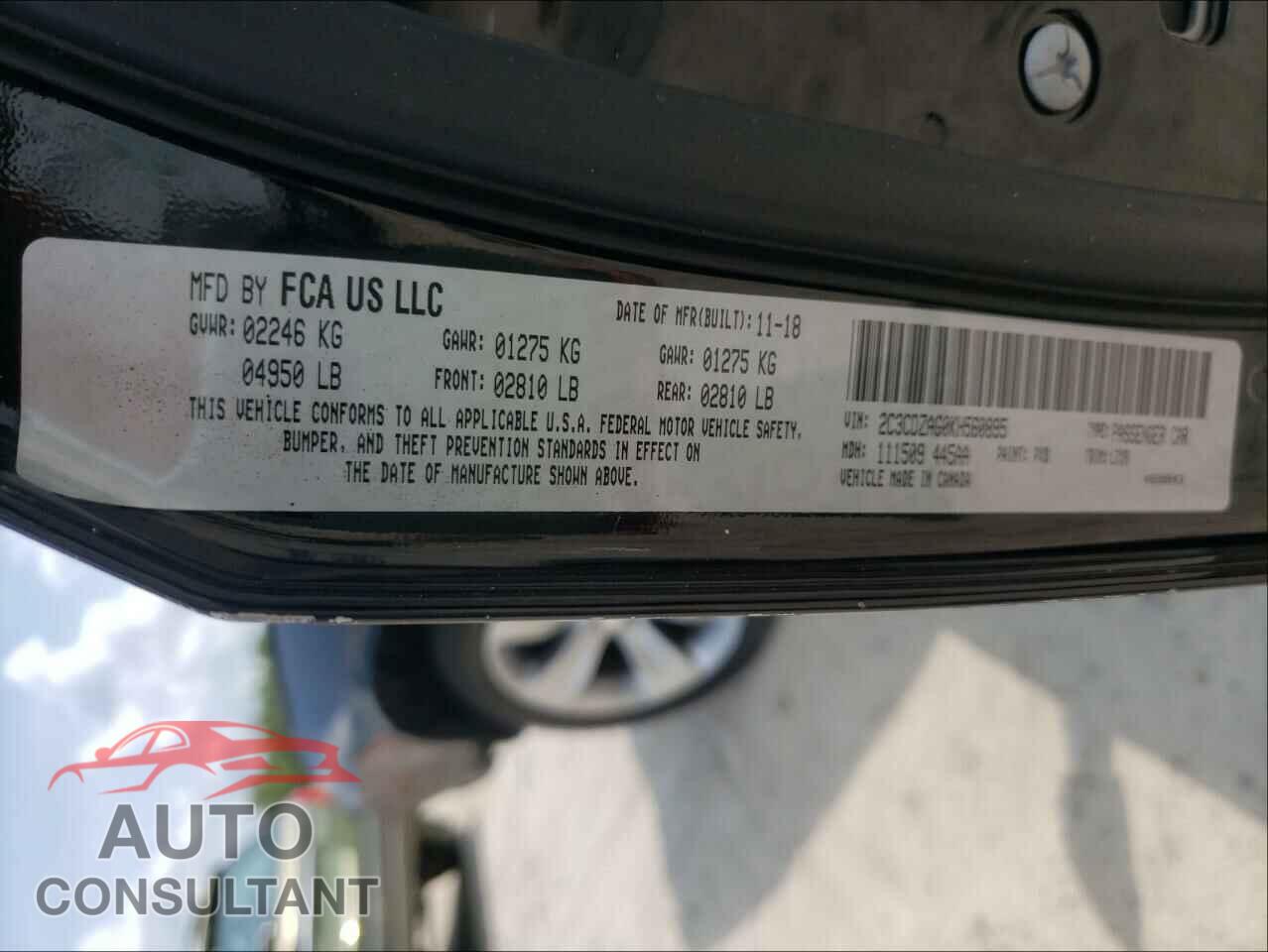 DODGE CHALLENGER 2019 - 2C3CDZAG0KH560895
