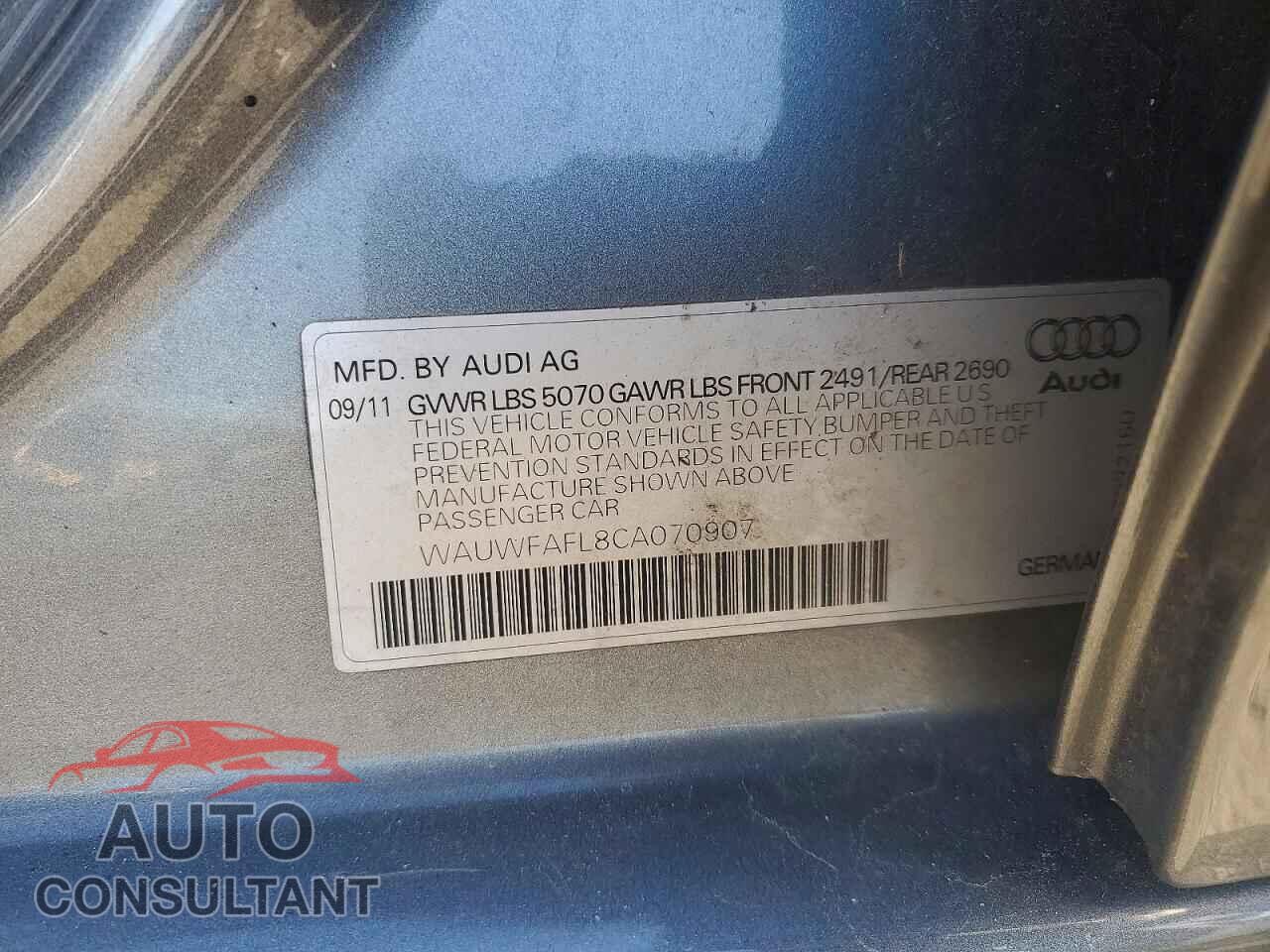 AUDI A4 2012 - WAUWFAFL8CA070907