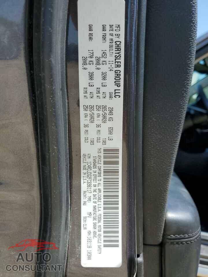 DODGE DURANGO 2015 - 1C4RDJDG2FC696117