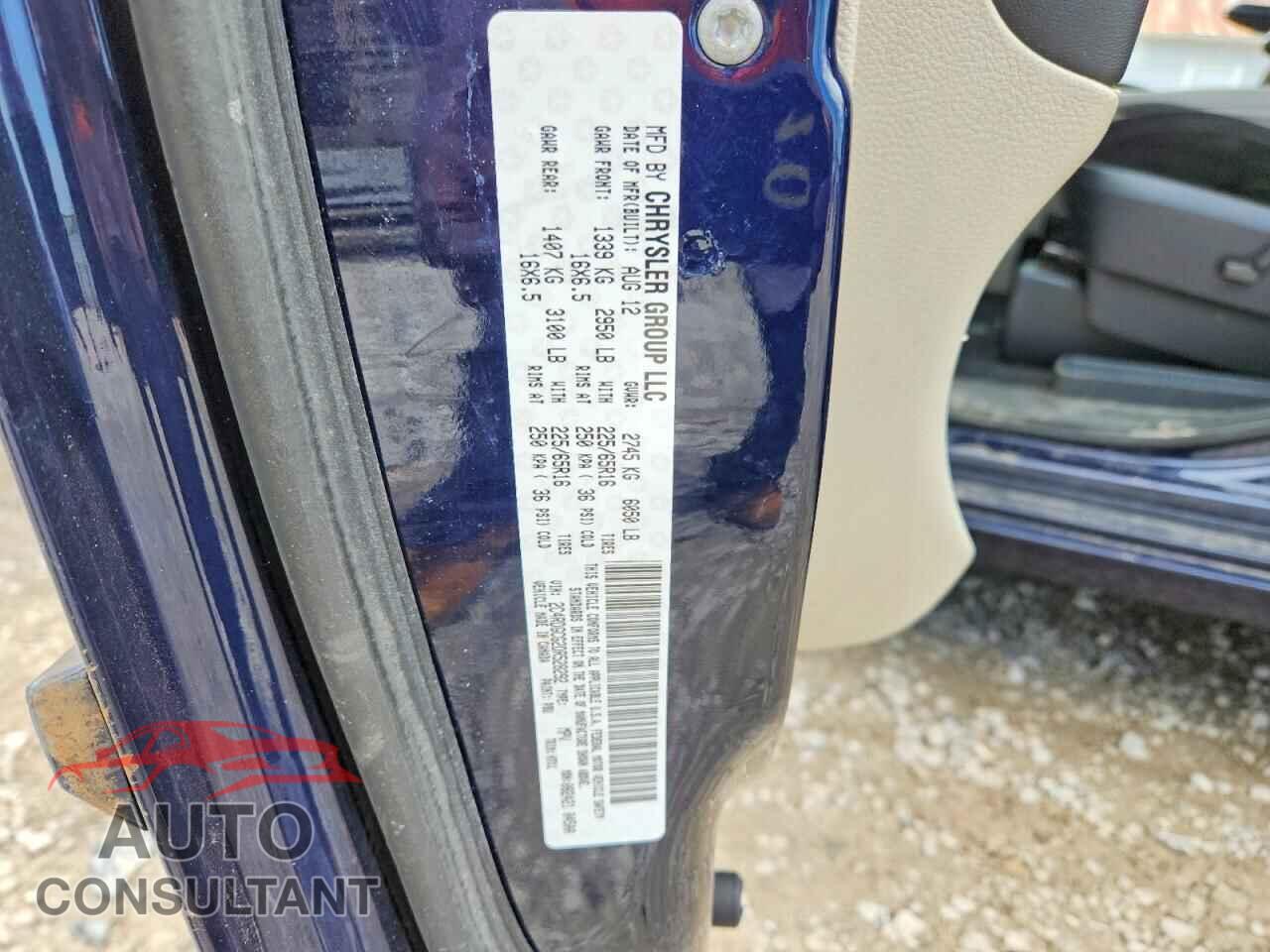 DODGE CARAVAN 2013 - 2C4RDGCG2DR528292