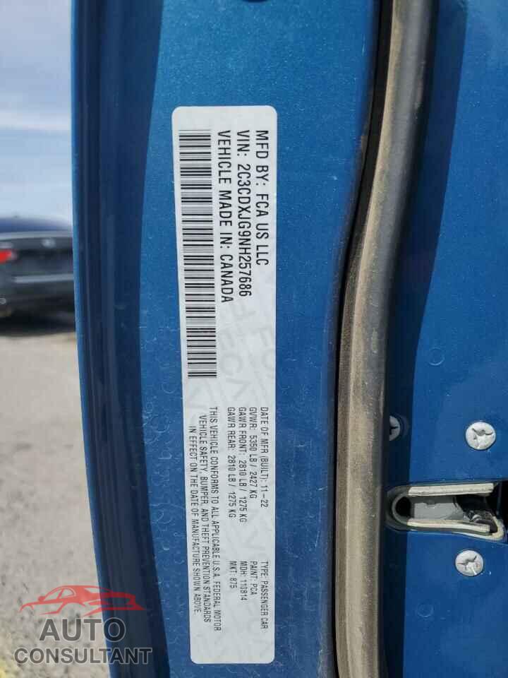 DODGE CHARGER 2022 - 2C3CDXJG9NH257686