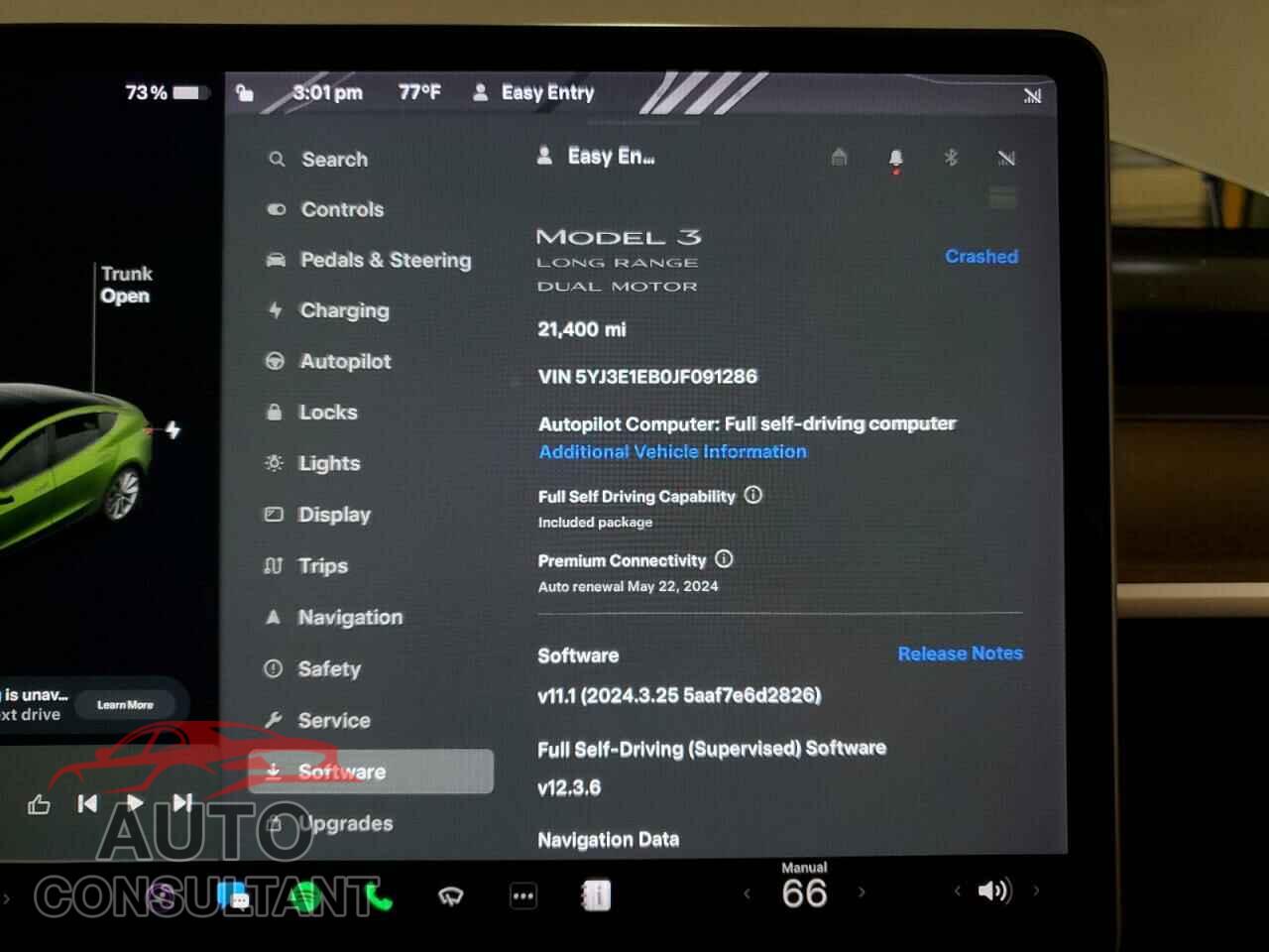 TESLA MODEL 3 2018 - 5YJ3E1EB0JF091286