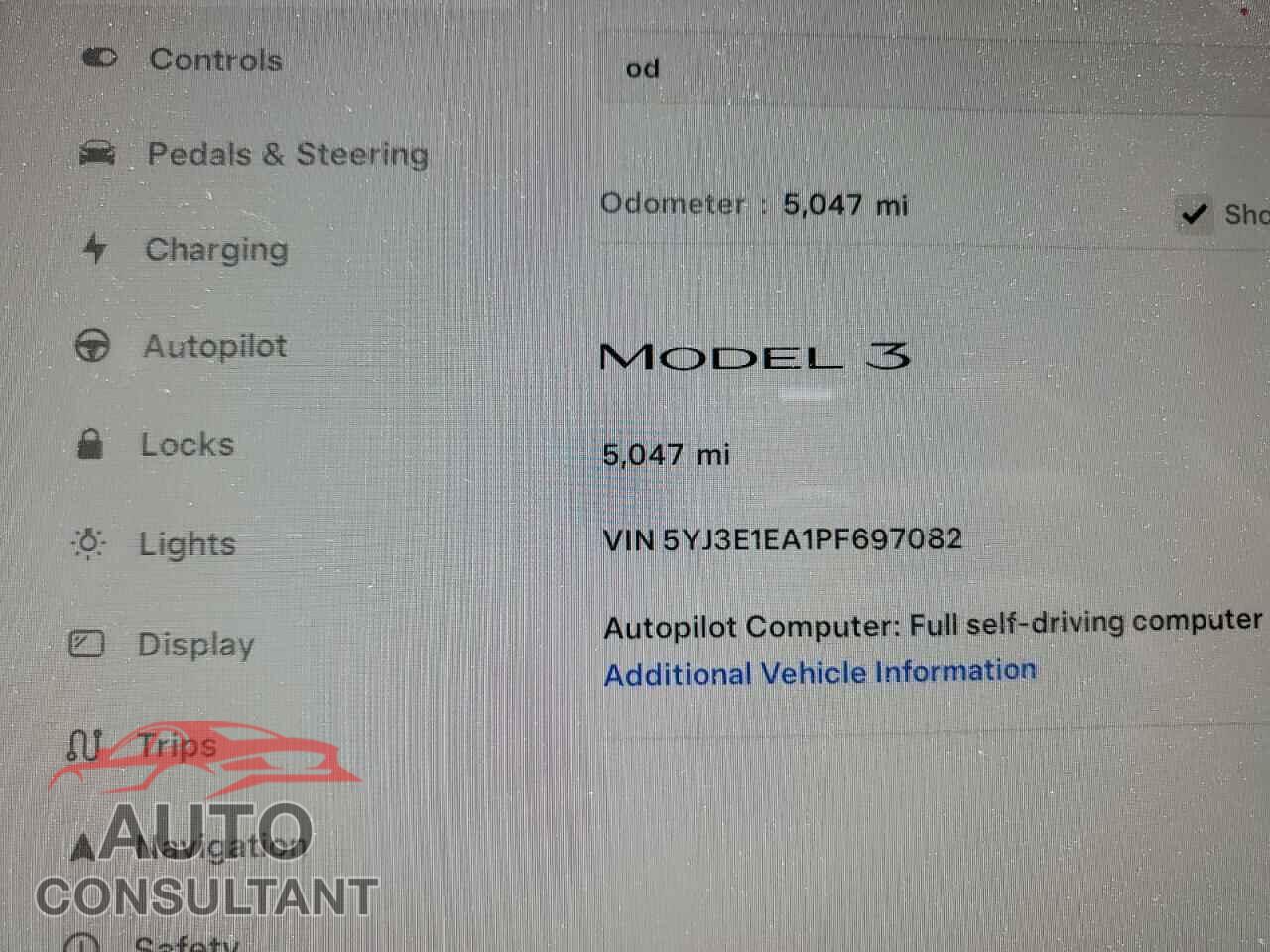 TESLA MODEL 3 2023 - 5YJ3E1EA1PF697082