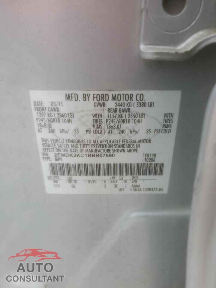 FORD EDGE 2011 - 2FMDK3KC1BBB07690