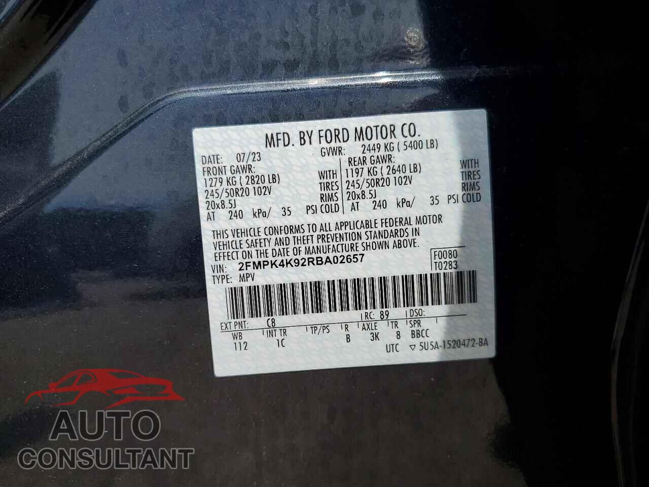 FORD EDGE 2024 - 2FMPK4K92RBA02657