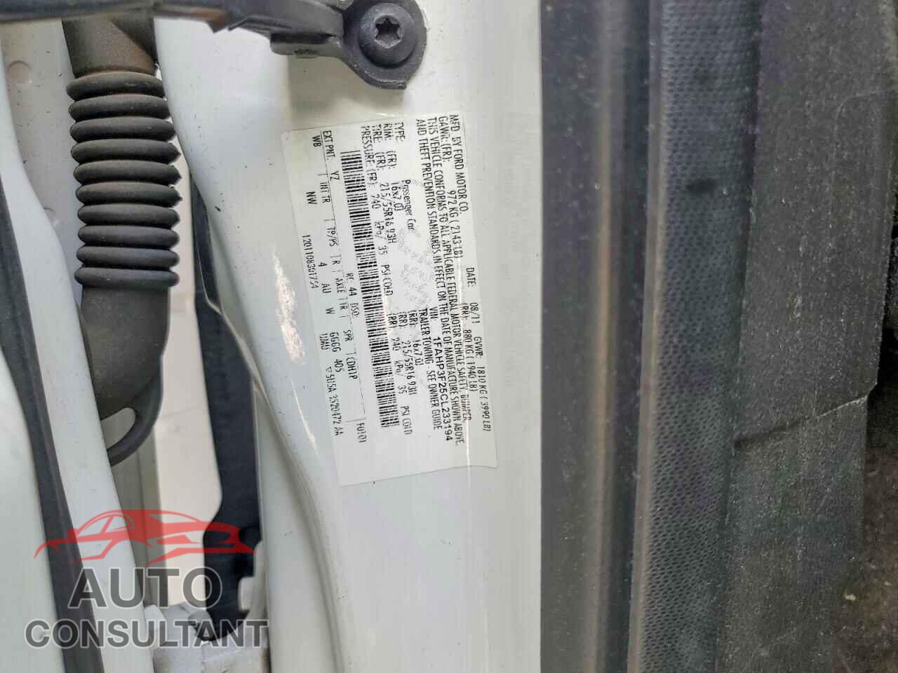 FORD FOCUS 2012 - 1FAHP3F25CL233194