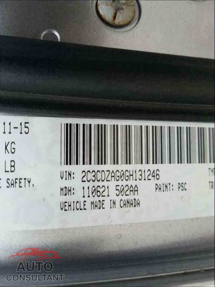 DODGE CHALLENGER 2016 - 2C3CDZAG0GH131246
