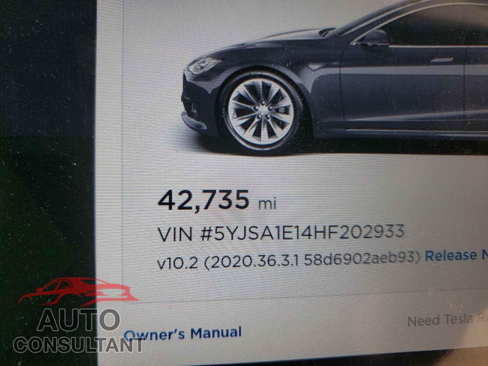 TESLA MODEL S 2017 - 5YJSA1E14HF202933