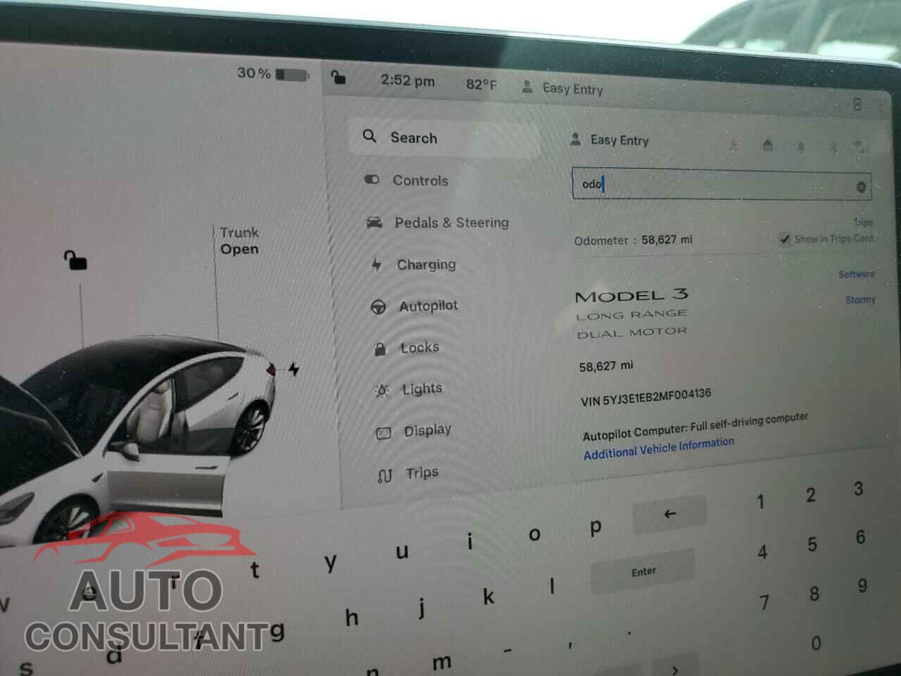 TESLA MODEL 3 2021 - 5YJ3E1EB2MF004136