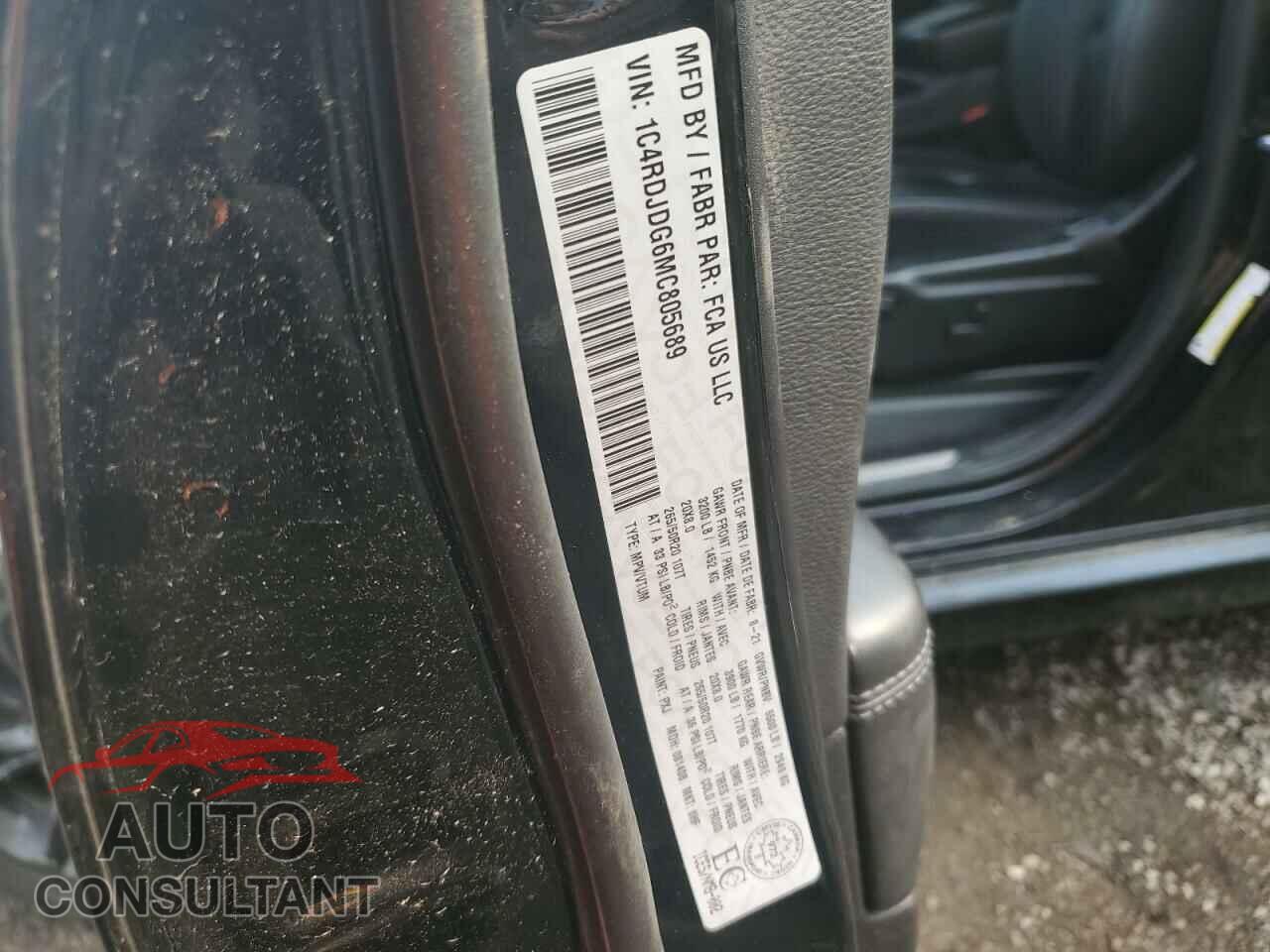 DODGE DURANGO 2021 - 1C4RDJDG6MC805689