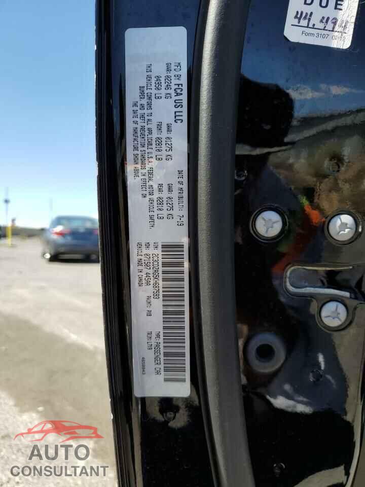 DODGE CHALLENGER 2019 - 2C3CDZAG5KH687593