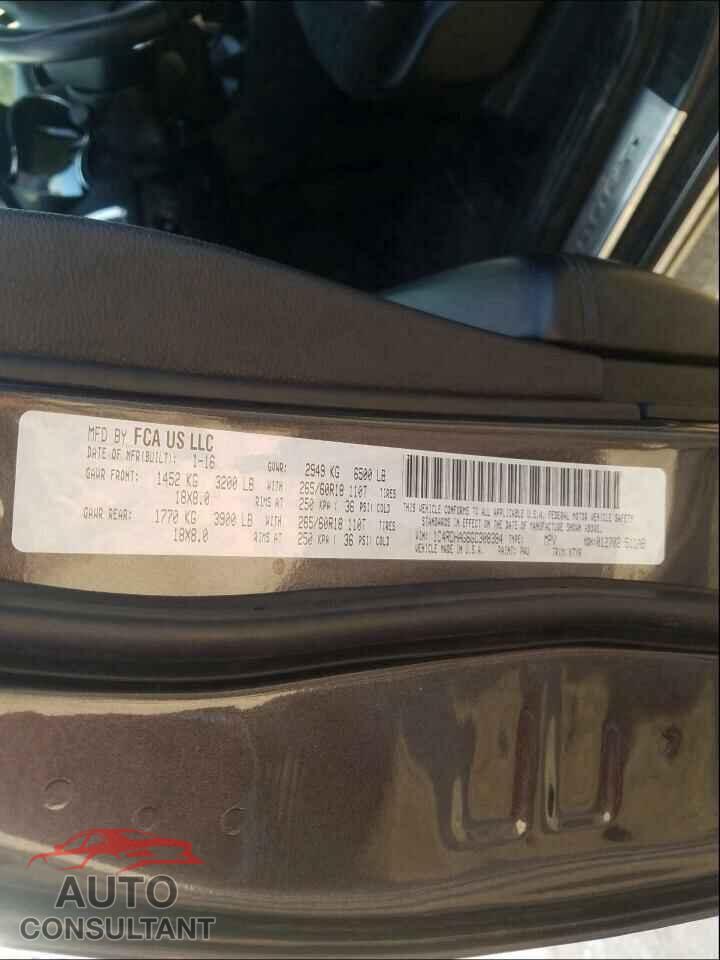 DODGE DURANGO 2016 - 1C4RDHAG6GC308384