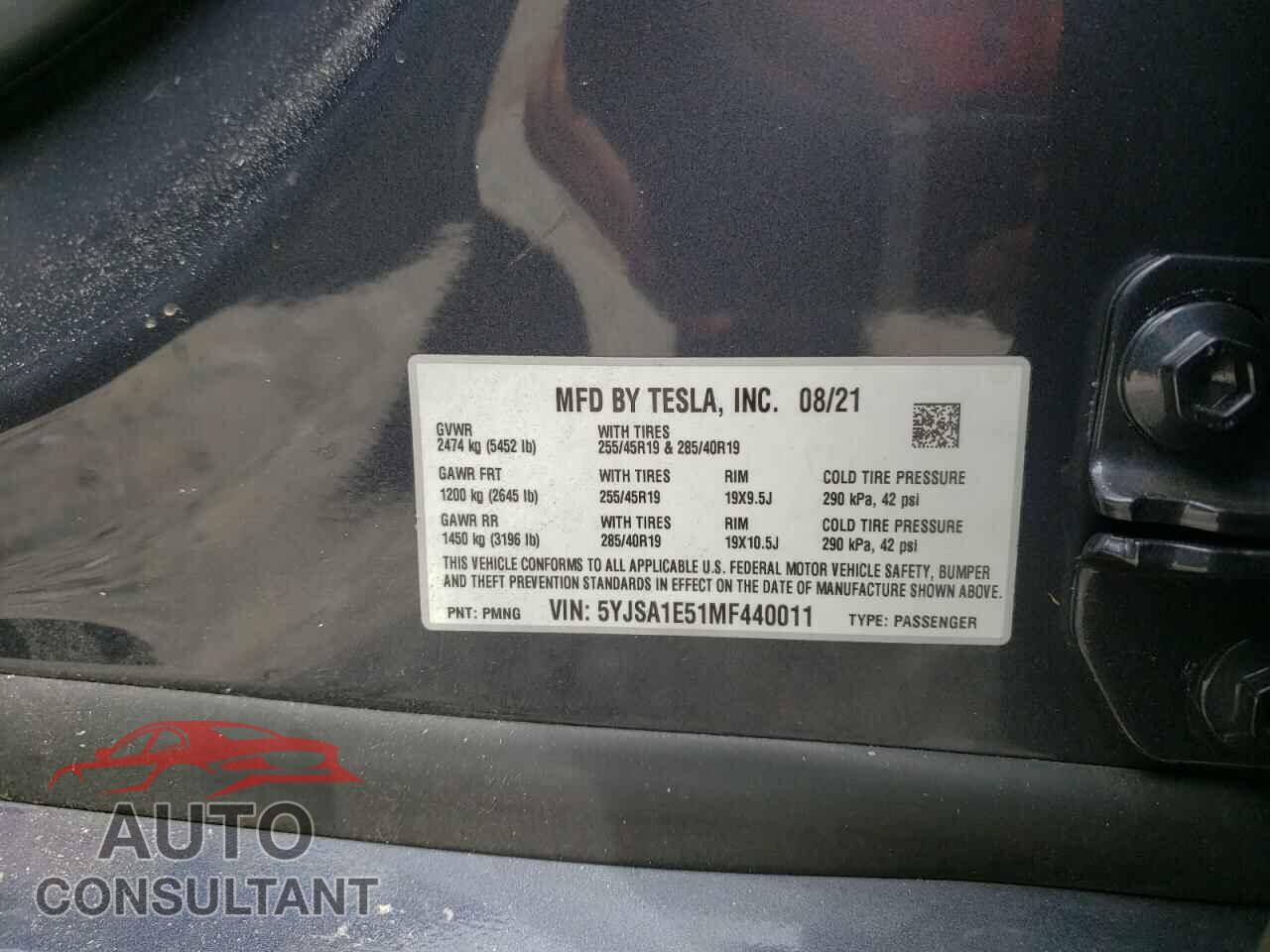 TESLA MODEL S 2021 - 5YJSA1E51MF440011