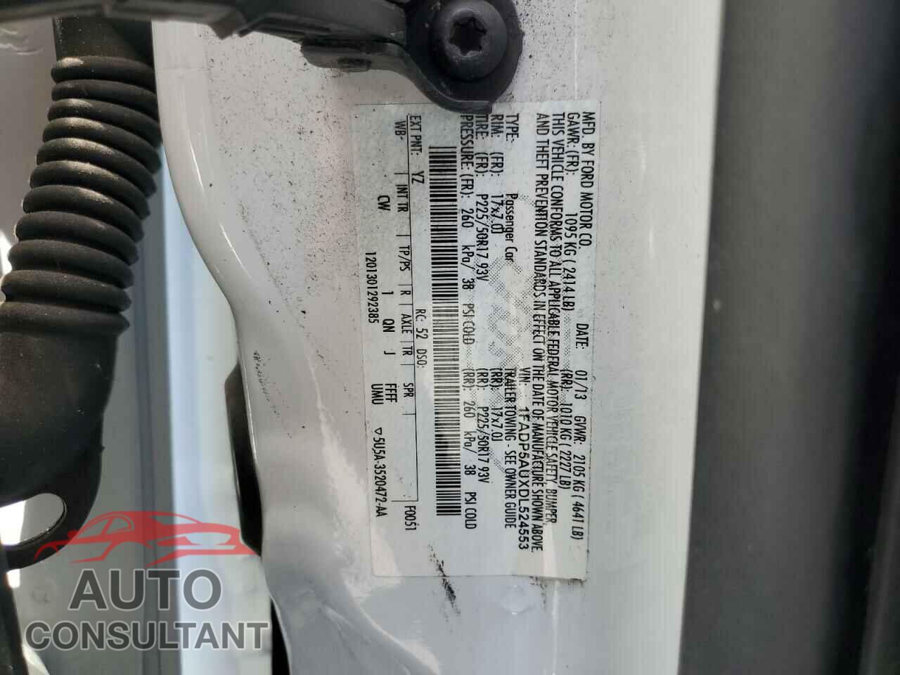 FORD CMAX 2013 - 1FADP5AUXDL524553
