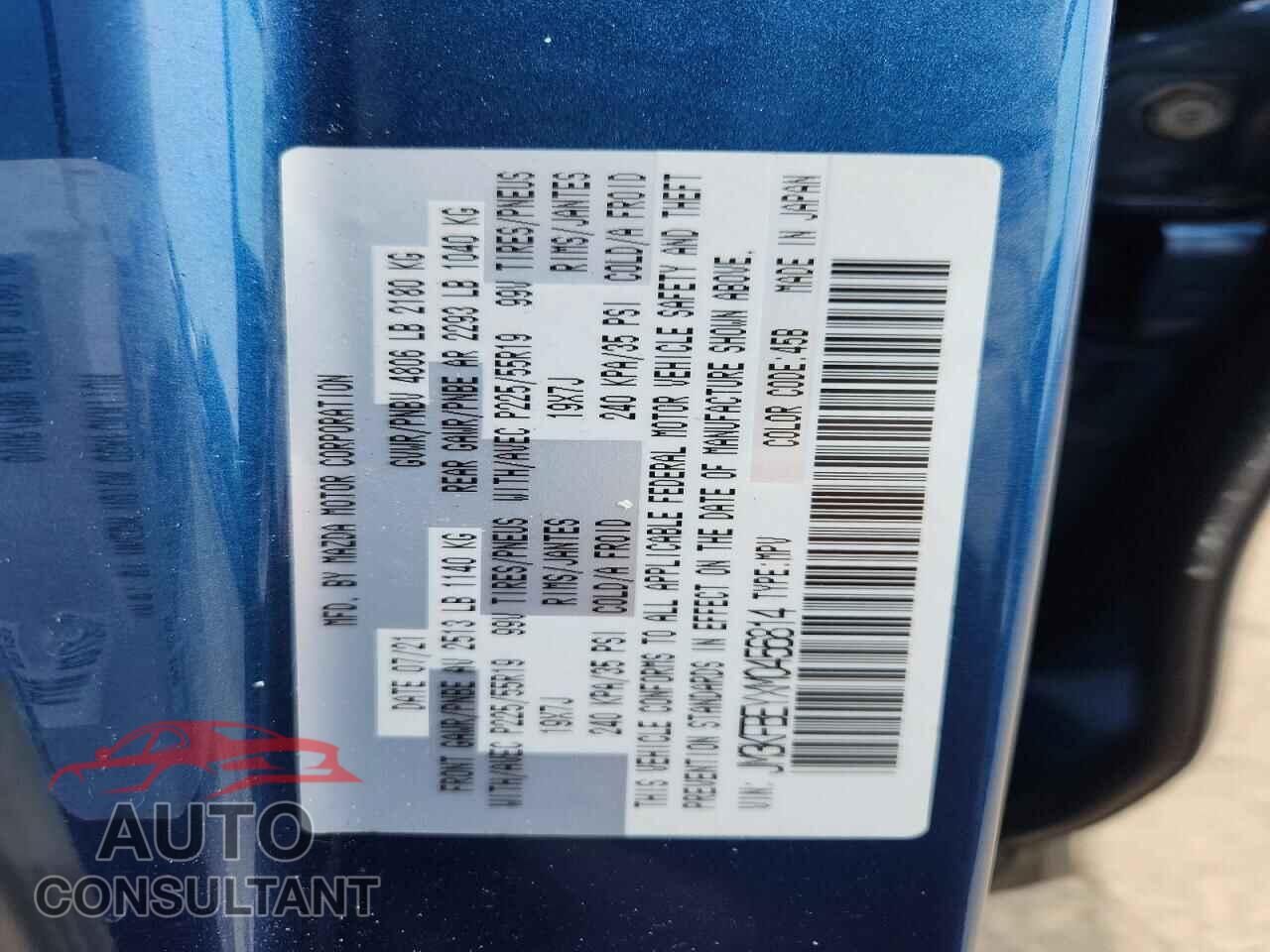 MAZDA CX-5 2021 - JM3KFBEYXM0456814