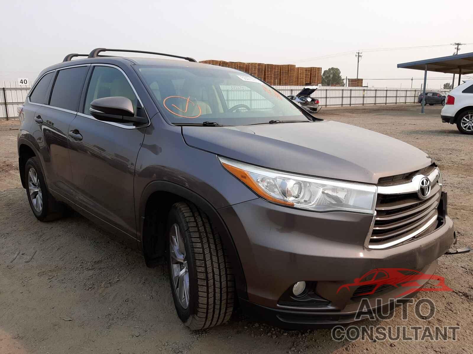 TOYOTA HIGHLANDER 2016 - 5TDZKRFH9GS129929