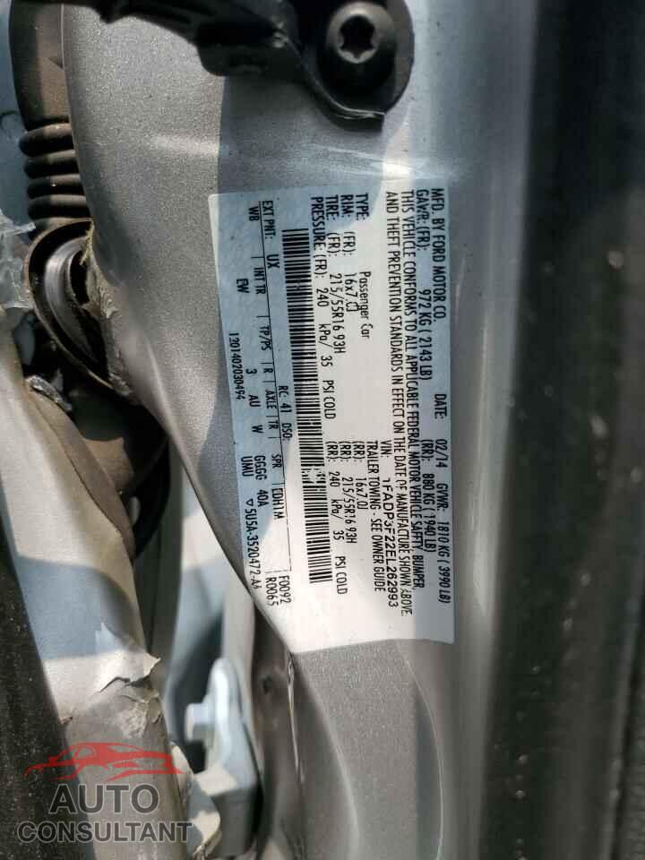 FORD FOCUS 2014 - 1FADP3F22EL262993