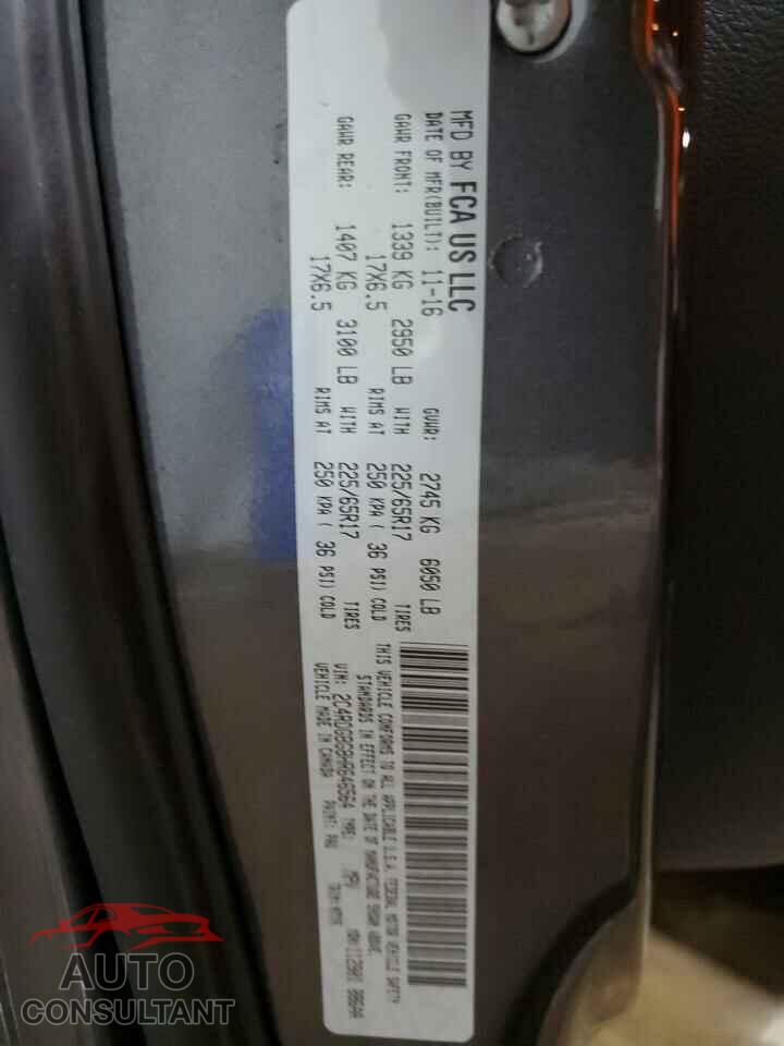 DODGE CARAVAN 2017 - 2C4RDGBG8HR646564