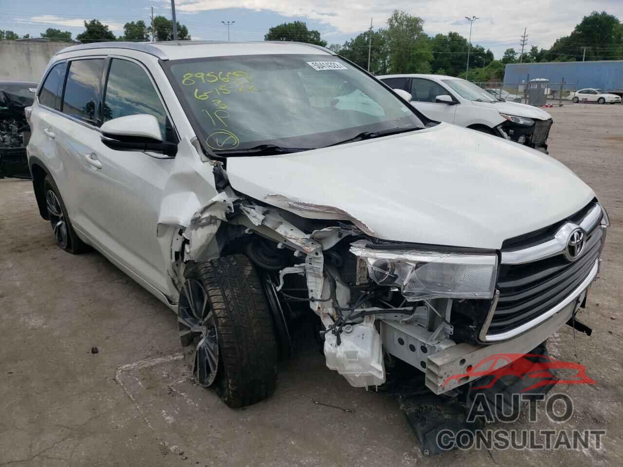 TOYOTA HIGHLANDER 2016 - 5TDJKRFH3GS349757