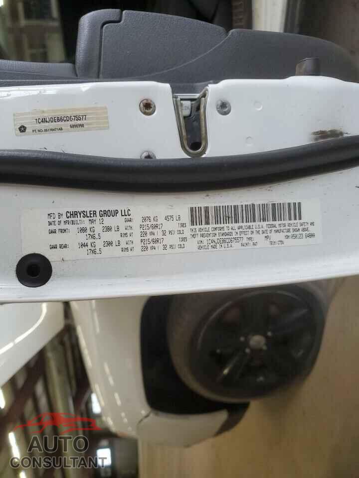JEEP COMPASS 2012 - 1C4NJDEB6CD675577