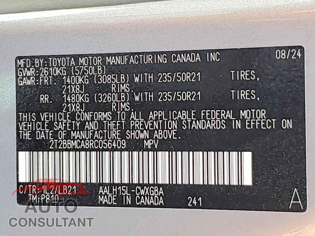 LEXUS UNKNOWN 2024 - 2T2BBMCA8RC056409