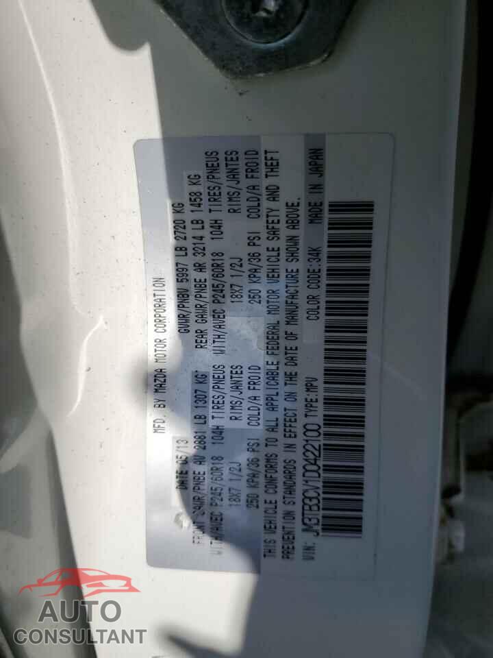 MAZDA CX-9 2013 - JM3TB3CV1D0422100