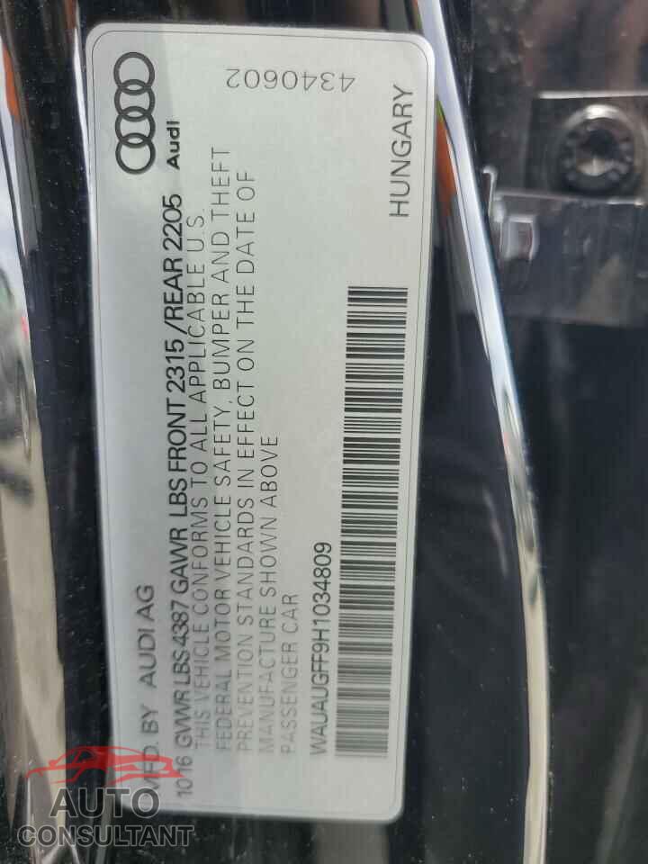 AUDI A3 2017 - WAUAUGFF9H1034809