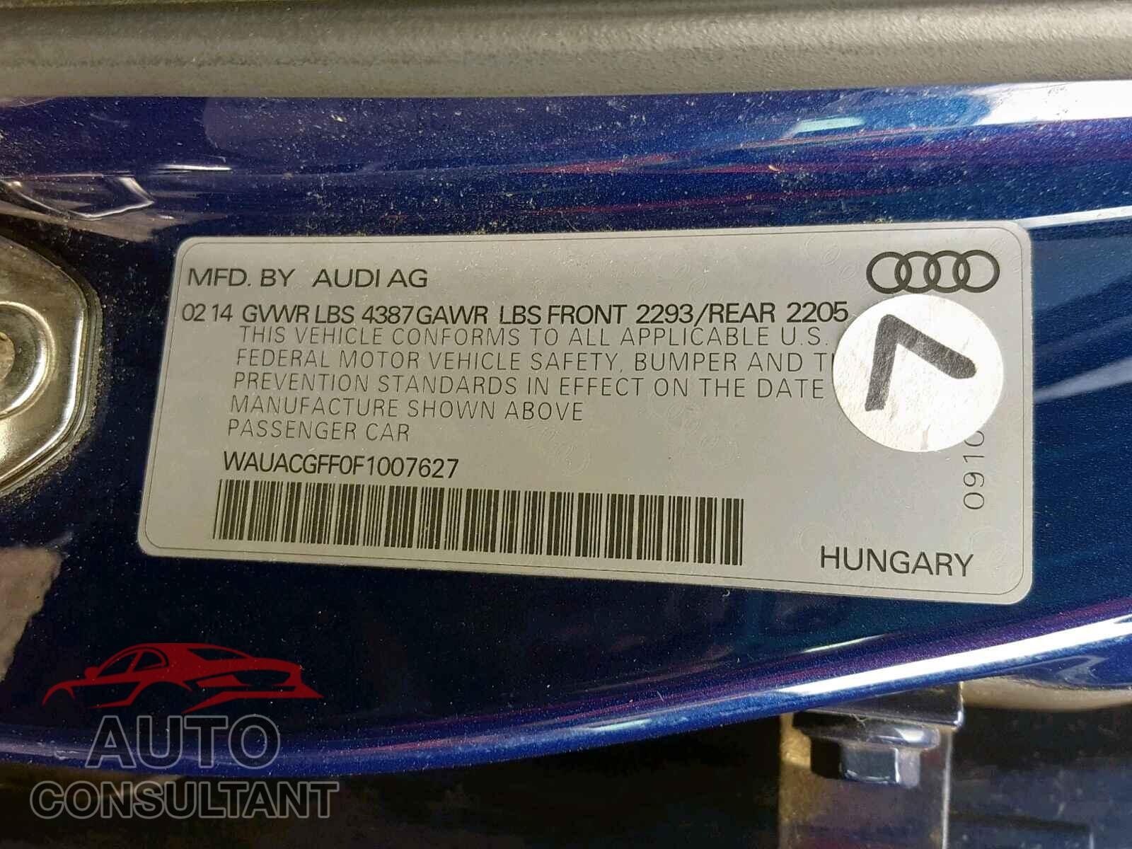 AUDI A3 2015 - WAUACGFF0F1007627