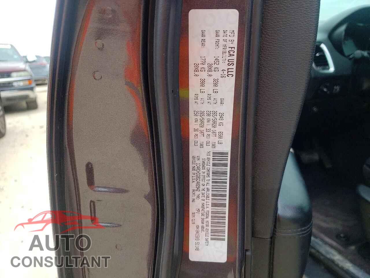 DODGE DURANGO 2016 - 1C4RDHDG8GC402942