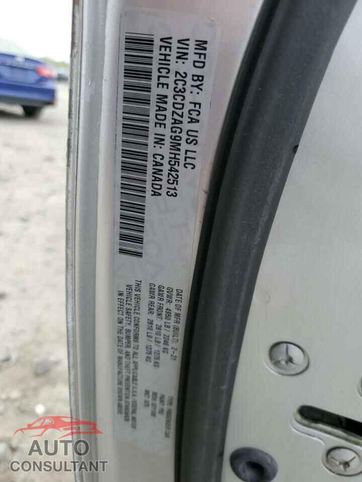 DODGE CHALLENGER 2021 - 2C3CDZAG9MH542513