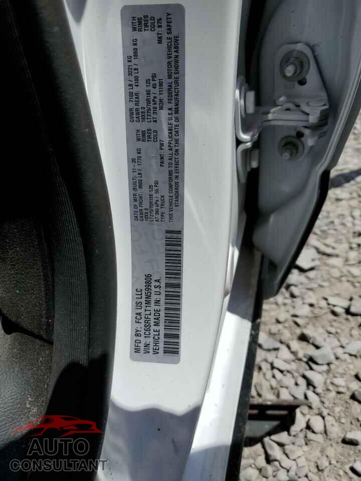 RAM 1500 2021 - 1C6SRFLT1MN599806