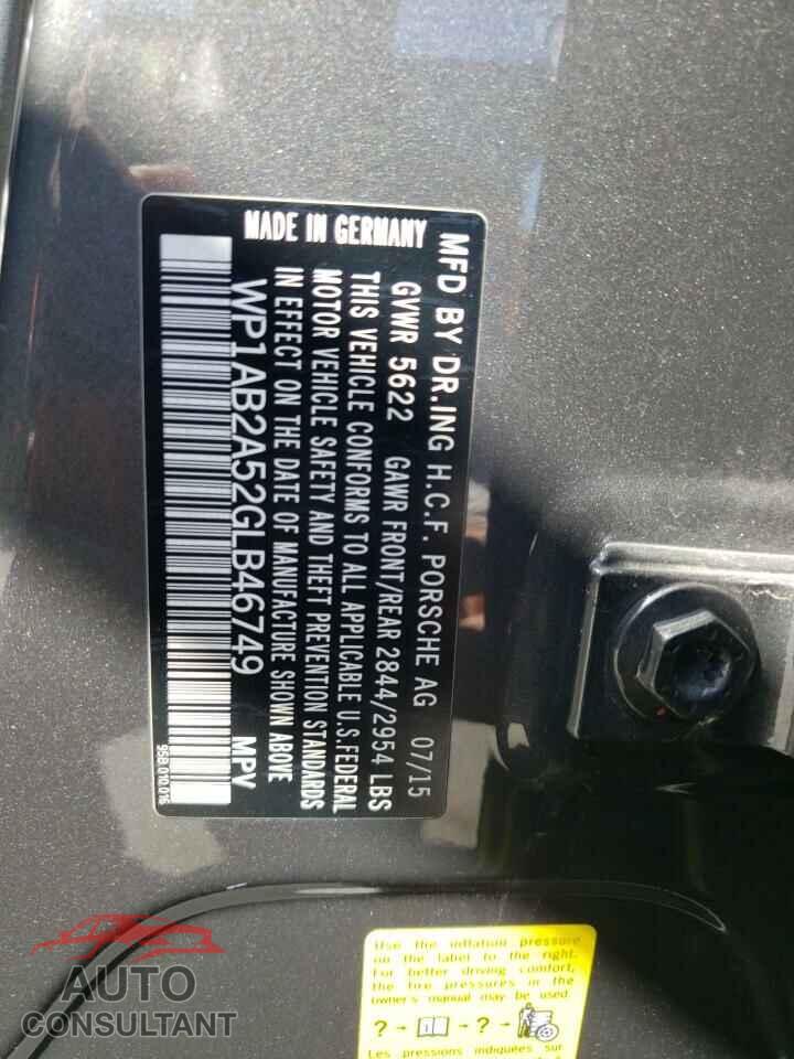 PORSCHE MACAN 2016 - WP1AB2A52GLB46749