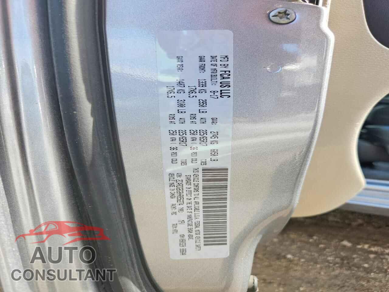 DODGE CARAVAN 2017 - 2C4RDGBG8HR856274