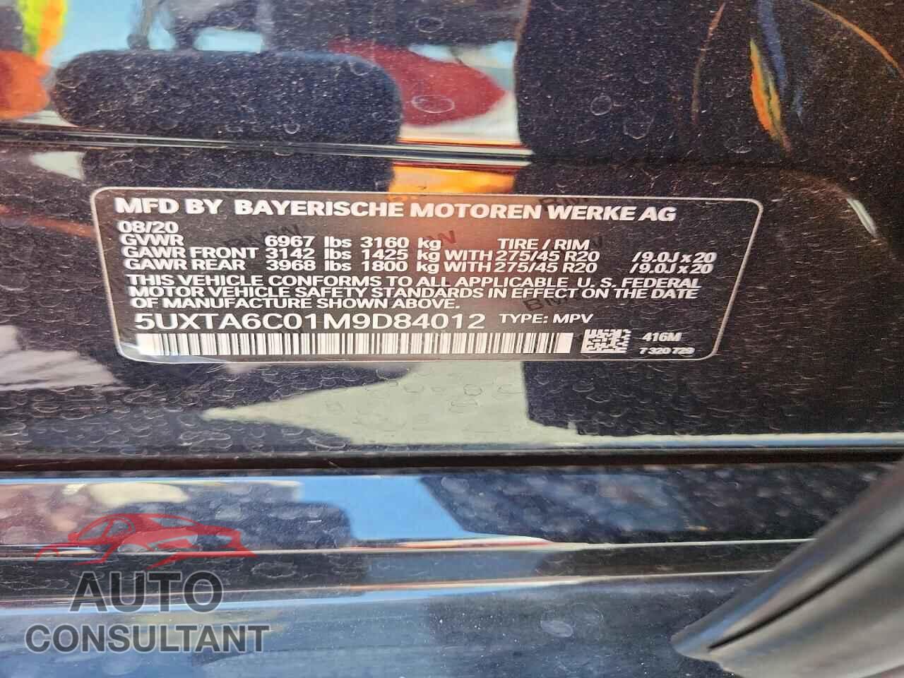 BMW X5 2021 - 5UXTA6C01M9D84012