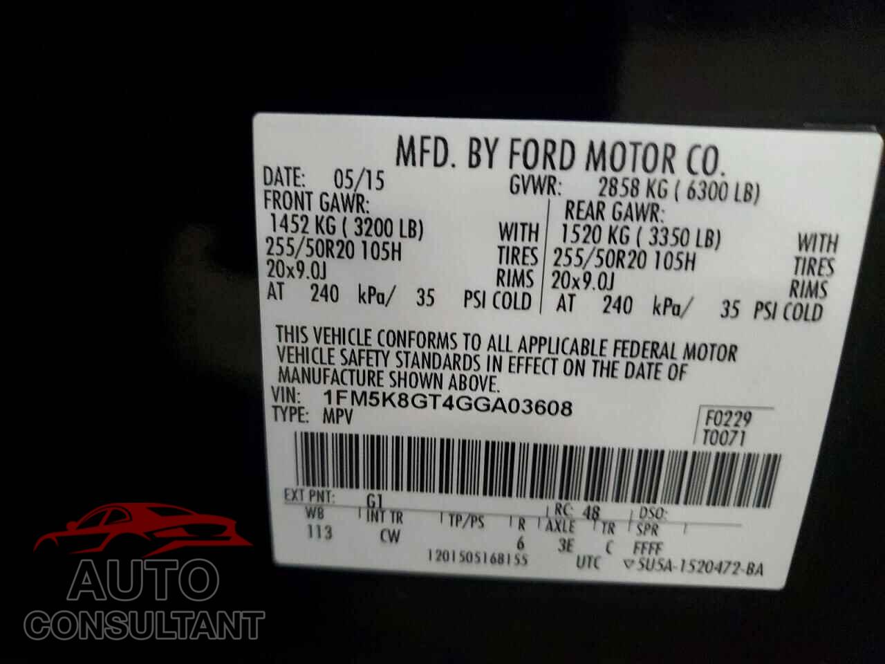 FORD EXPLORER 2016 - 1FM5K8GT4GGA03608