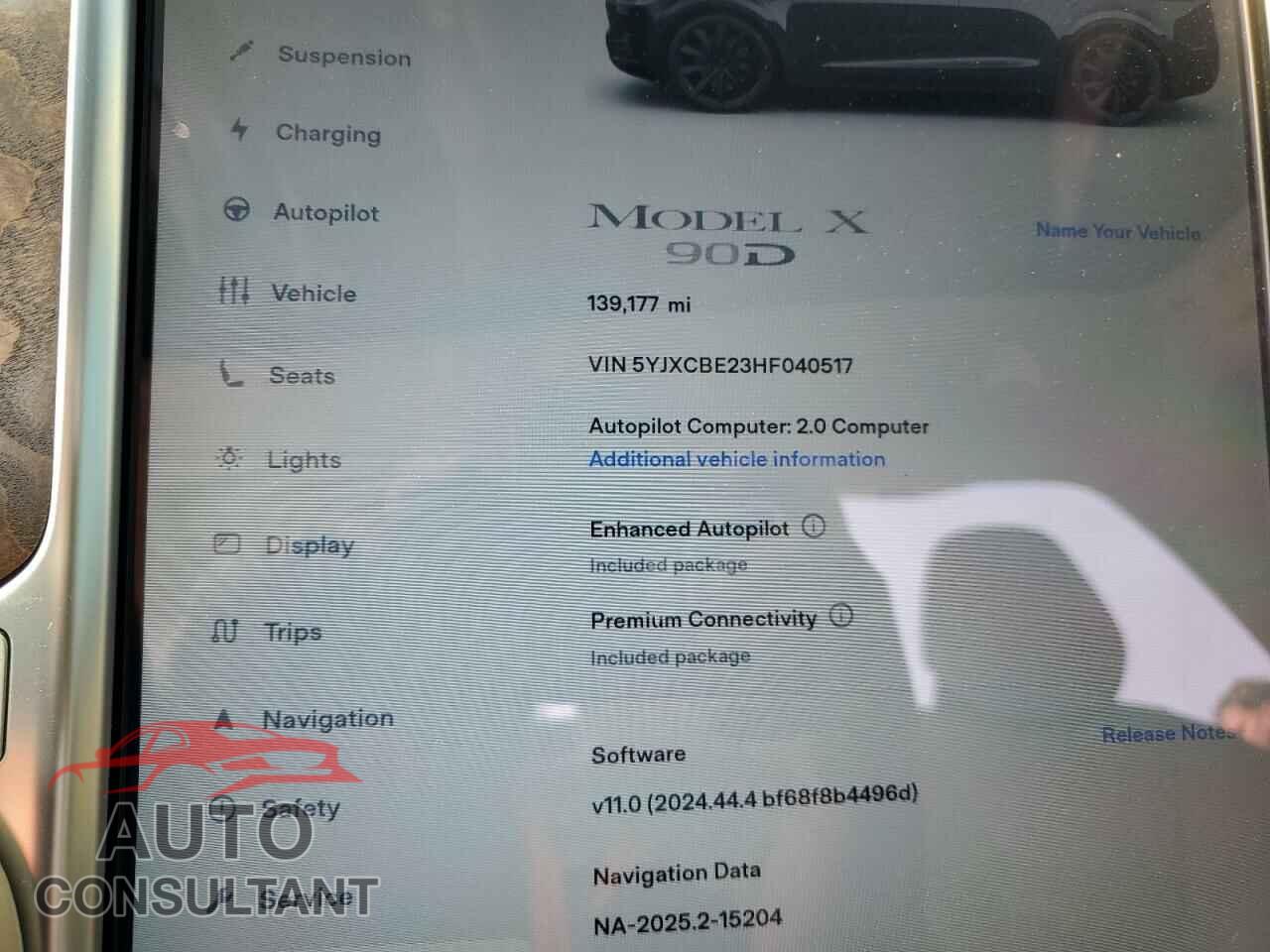TESLA MODEL X 2017 - 5YJXCBE23HF040517