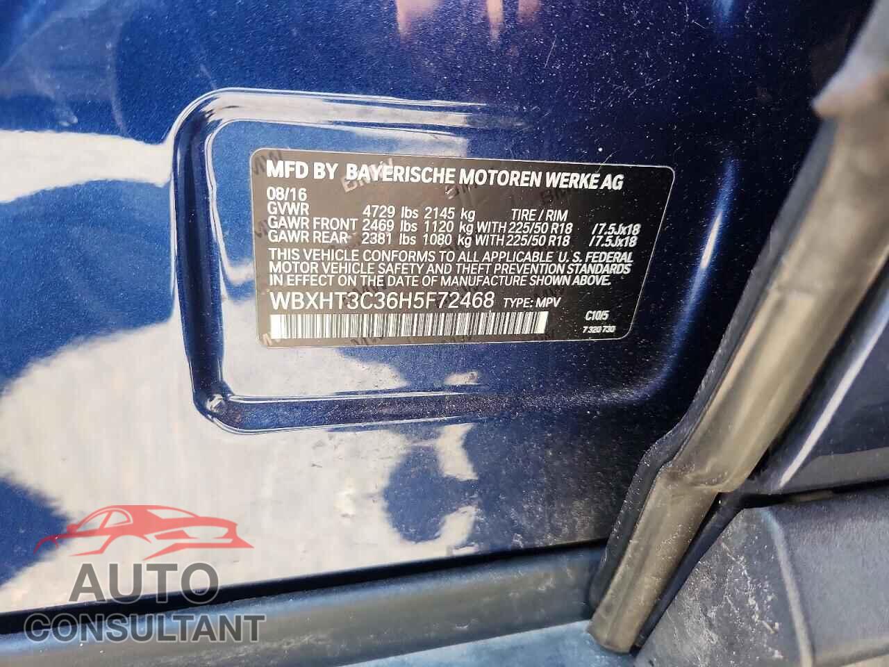 BMW X1 2017 - WBXHT3C36H5F72468