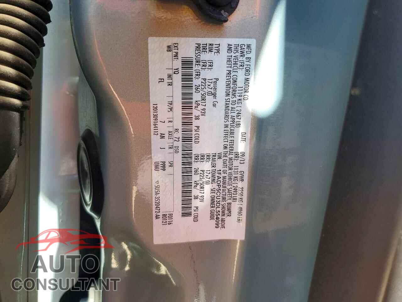 FORD CMAX 2013 - 1FADP5CU3DL554099