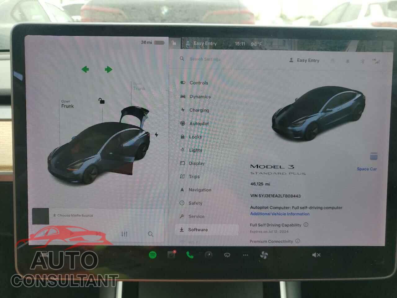 TESLA MODEL 3 2020 - 5YJ3E1EA2LF808443