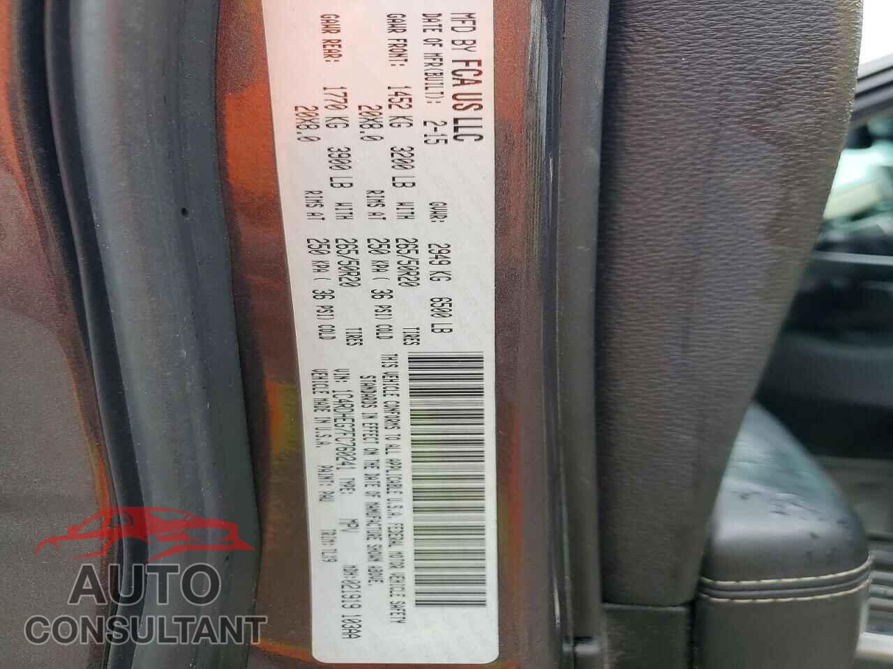 DODGE DURANGO 2015 - 1C4RDHEG7FC760241