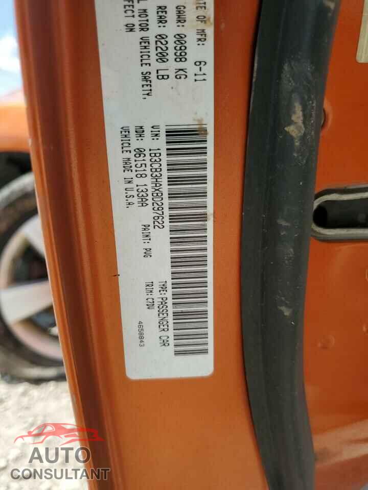 DODGE CALIBER 2011 - 1B3CB3HAXBD297622