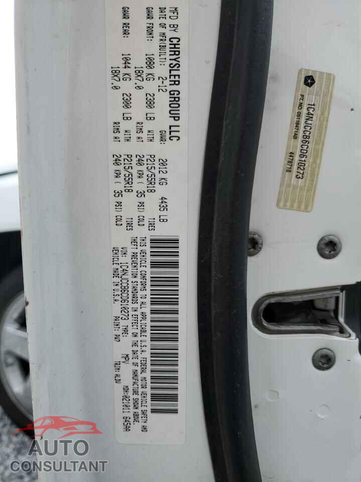 JEEP COMPASS 2012 - 1C4NJCCB6CD610273