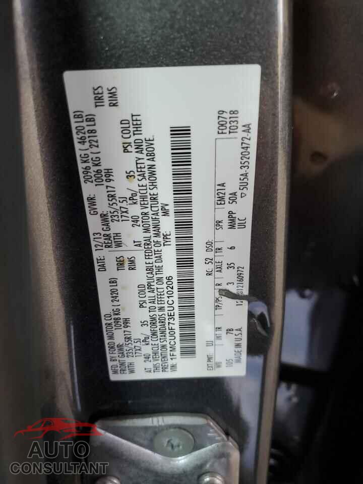 FORD ESCAPE 2014 - 1FMCU0F73EUC10206