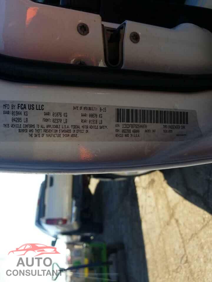DODGE DART 2016 - 1C3CDFBB7GD544070