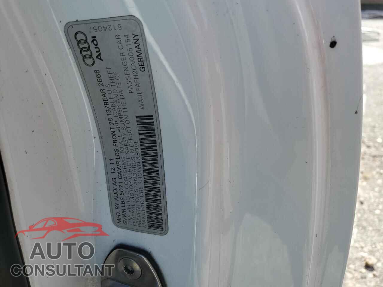 AUDI A5 2012 - WAULFAFH2CN005154
