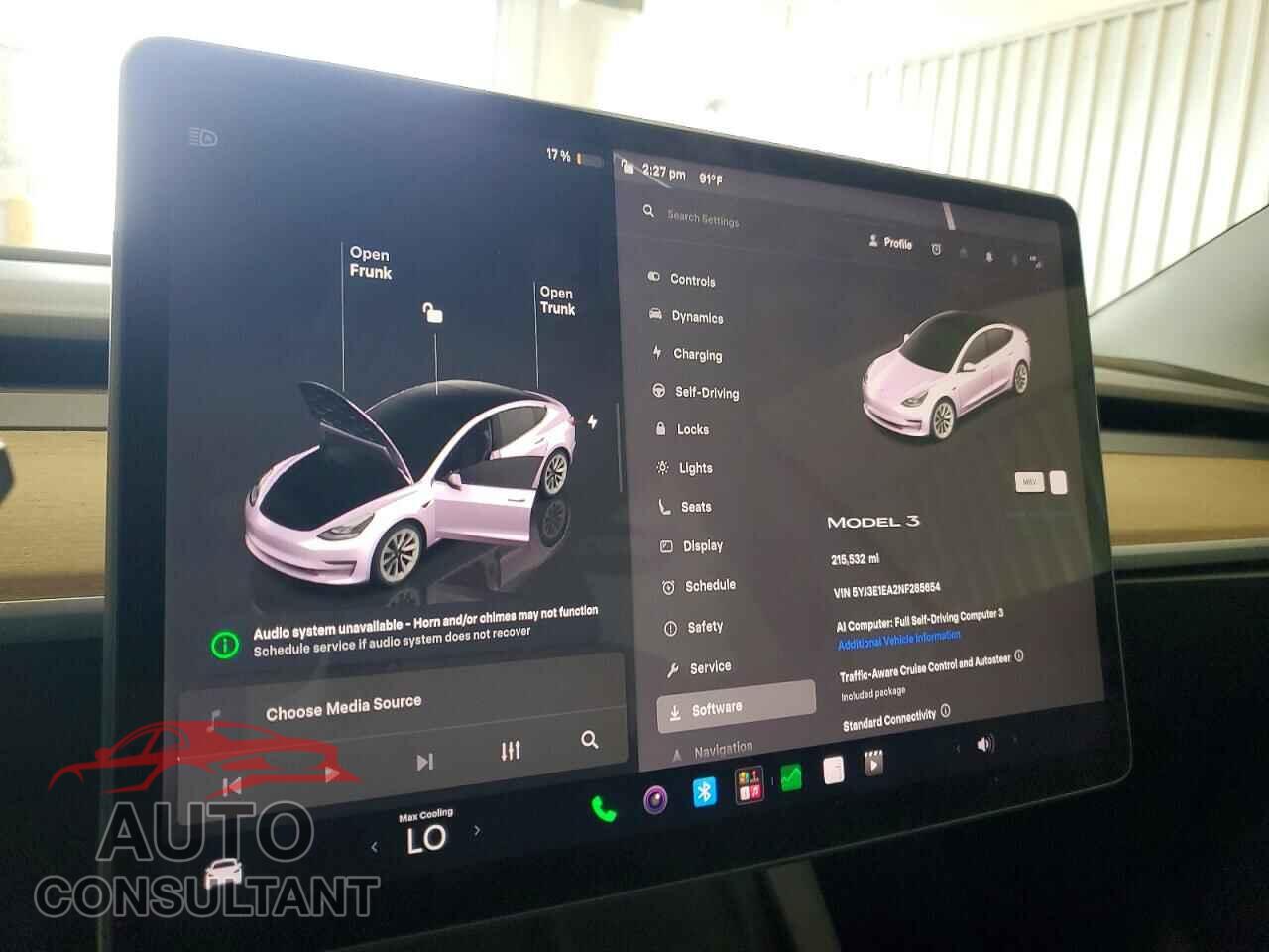 TESLA MODEL 3 2022 - 5YJ3E1EA2NF285654