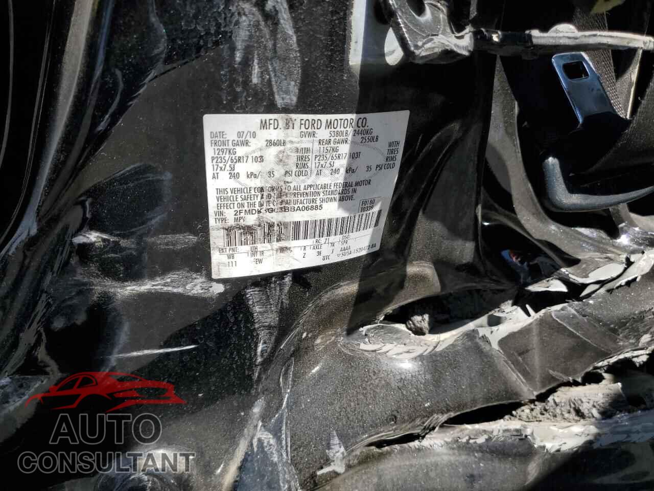 FORD EDGE 2011 - 2FMDK3GC3BBA06885