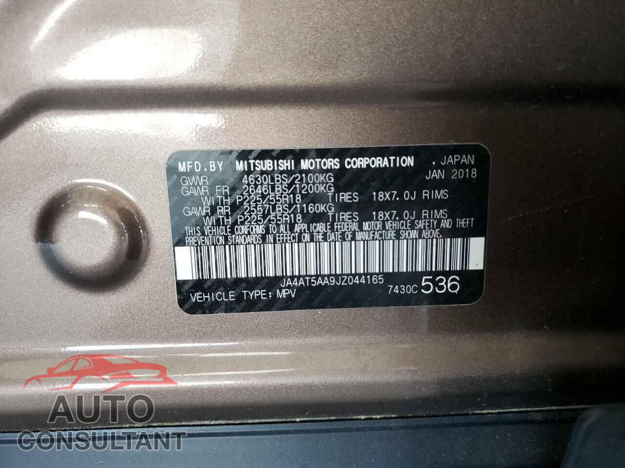 MITSUBISHI ECLIPSE 2018 - JA4AT5AA9JZ044165