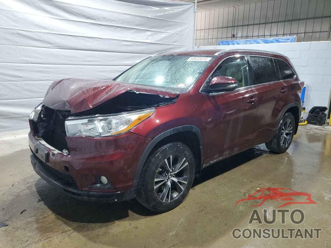 TOYOTA HIGHLANDER 2016 - 5TDJKRFH2GS345831